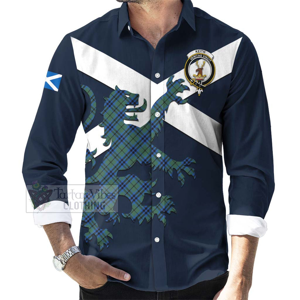 Tartan Vibes Clothing Keith Tartan Lion Rampant Long Sleeve Button Shirt – Proudly Display Your Heritage with Alba Gu Brath and Clan Name