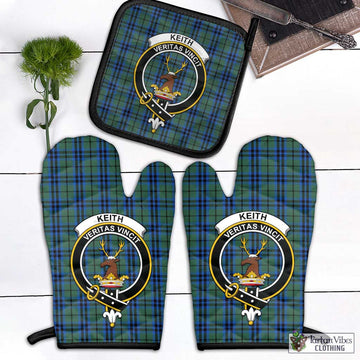 Keith Tartan Combo Oven Mitt & Pot-Holder with Family Crest