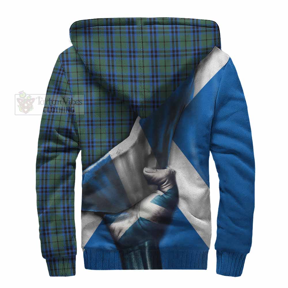 Tartan Vibes Clothing Keith Tartan Sherpa Hoodie with Family Crest Scotland Patriotic Style