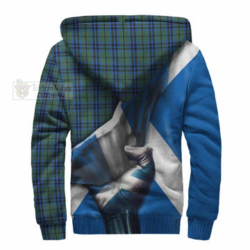 Keith Tartan Sherpa Hoodie with Family Crest Scotland Patriotic Style