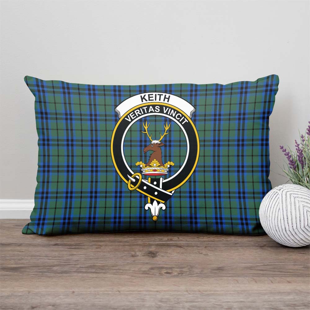 Keith Tartan Pillow Cover with Family Crest Rectangle Pillow Cover - Tartanvibesclothing