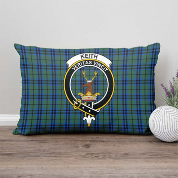 Keith Tartan Pillow Cover with Family Crest