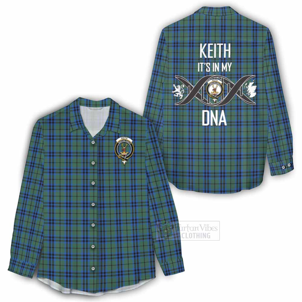 Tartan Vibes Clothing Keith Tartan Women's Casual Shirt with Family Crest DNA In Me Style