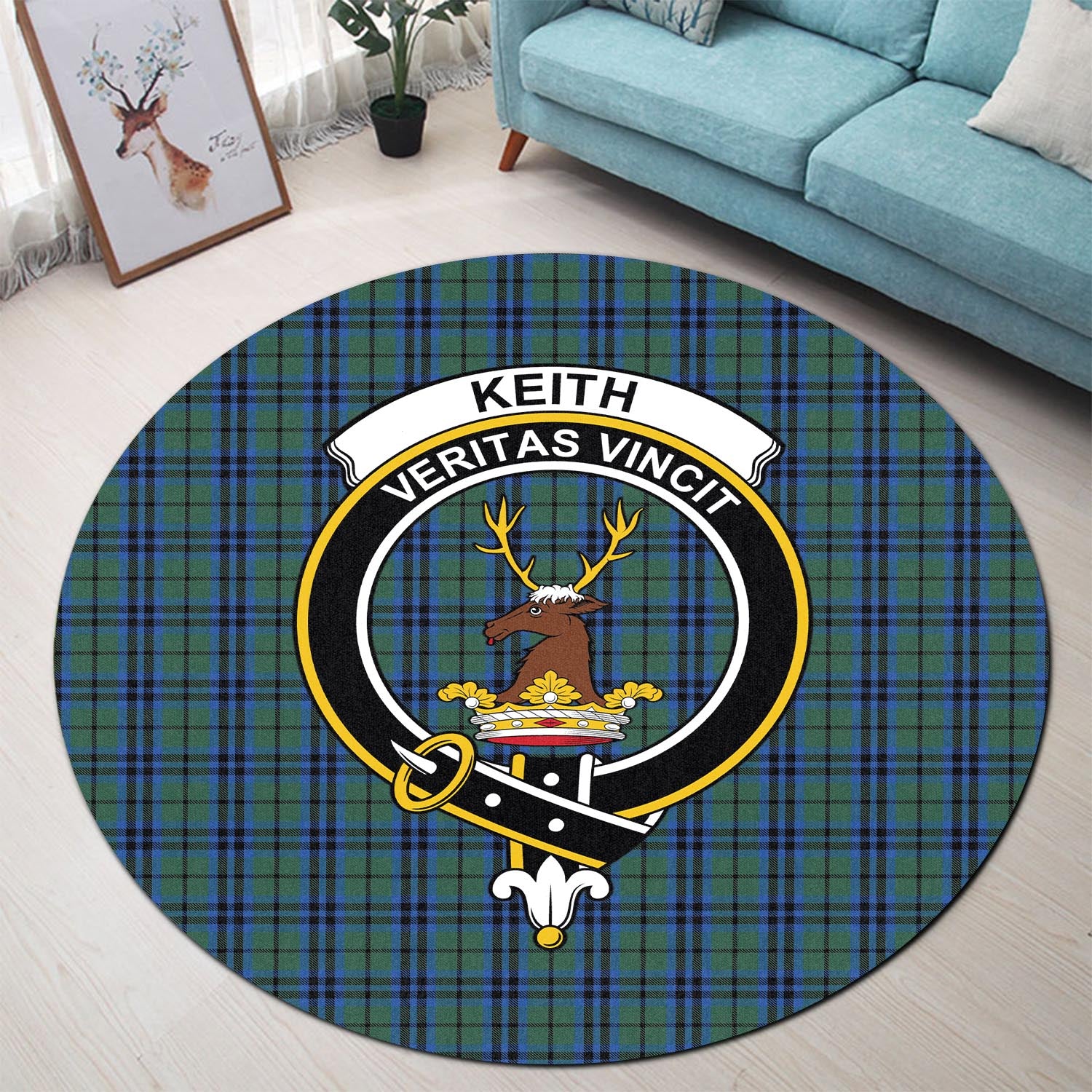 keith-tartan-round-rug-with-family-crest