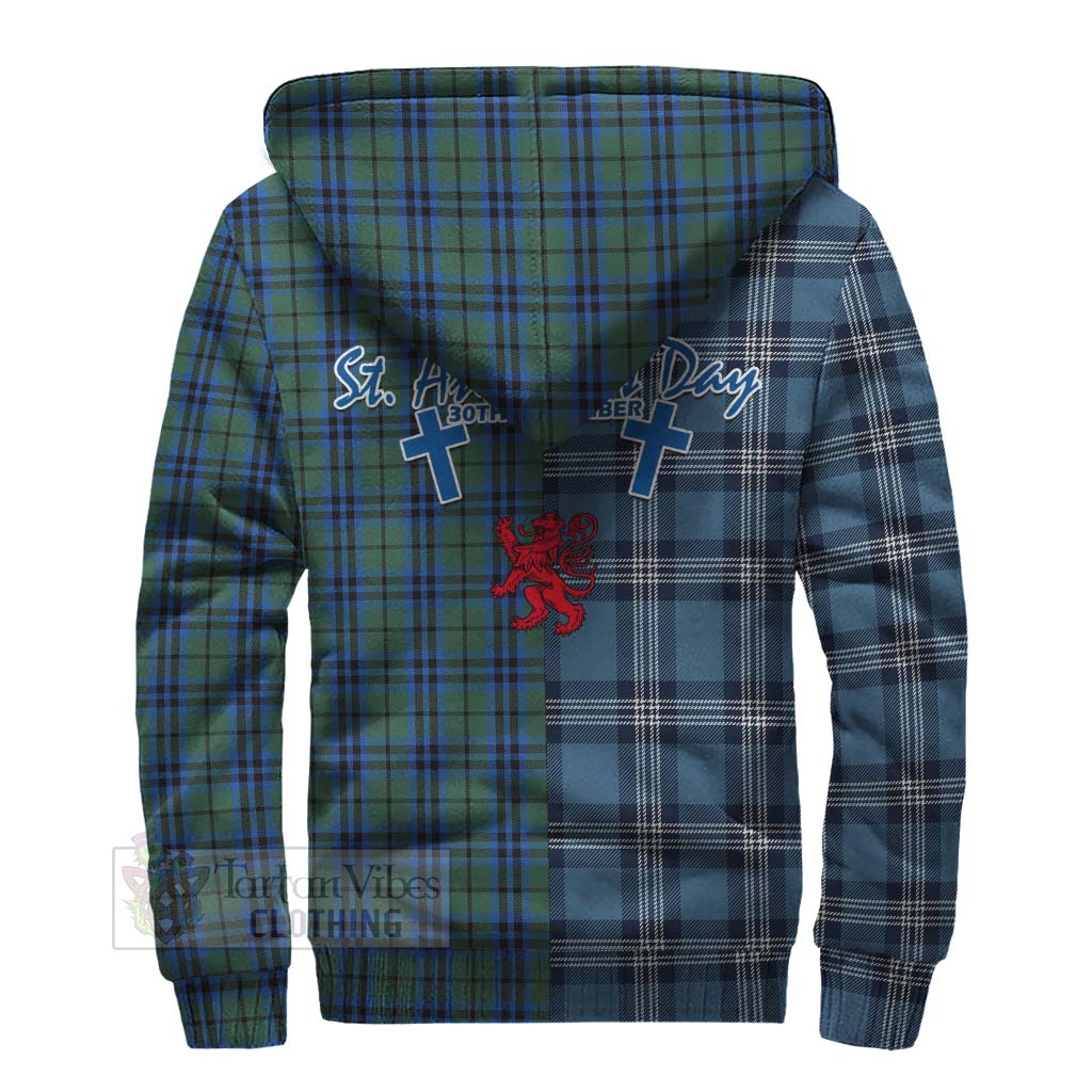 Tartan Vibes Clothing Keith Tartan Sherpa Hoodie Happy St. Andrew's Day Half Tartan Style