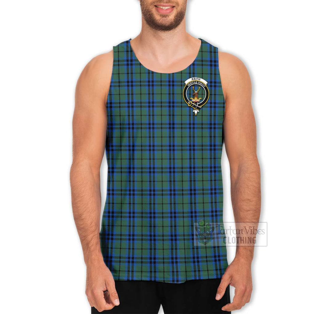 Tartan Vibes Clothing Keith Tartan Men's Tank Top with Family Crest Celtic Skull Style