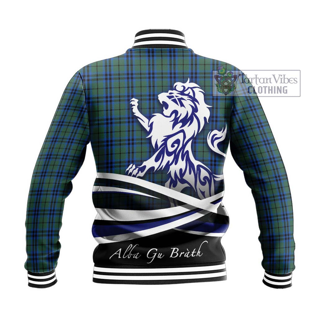 Keith Tartan Baseball Jacket with Alba Gu Brath Regal Lion Emblem - Tartanvibesclothing Shop