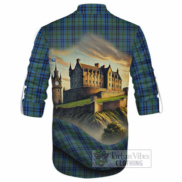 Keith Tartan Family Crest Ghillie Kilt Shirt with Scottish Ancient Castle Style - Tartan Vibes Clothing