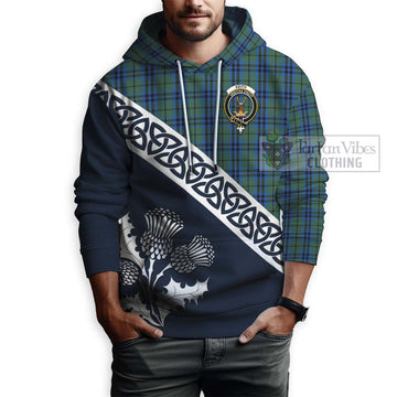 Keith Tartan Hoodie Featuring Thistle and Scotland Map