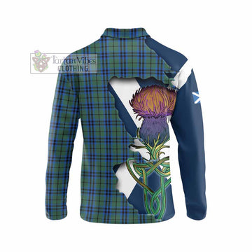 Keith Tartan Family Crest Long Sleeve Polo Shirt Scottish Thistle Celtic Inspired - Tartan Vibes Clothing