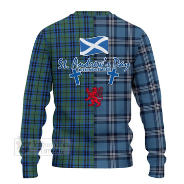 Keith Tartan Knitted Sweater Happy St. Andrew's Day Half Tartan Style