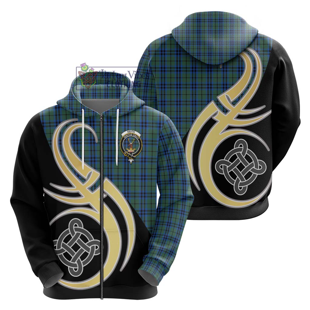 Keith Tartan Hoodie with Family Crest and Celtic Symbol Style - Tartan Vibes Clothing