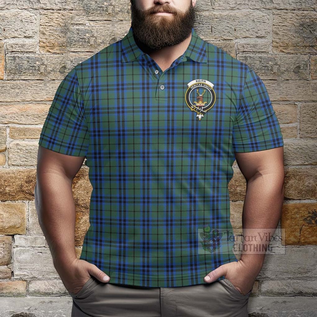 Tartan Vibes Clothing Keith Tartan Polo Shirt with Family Crest Celtic Skull Style