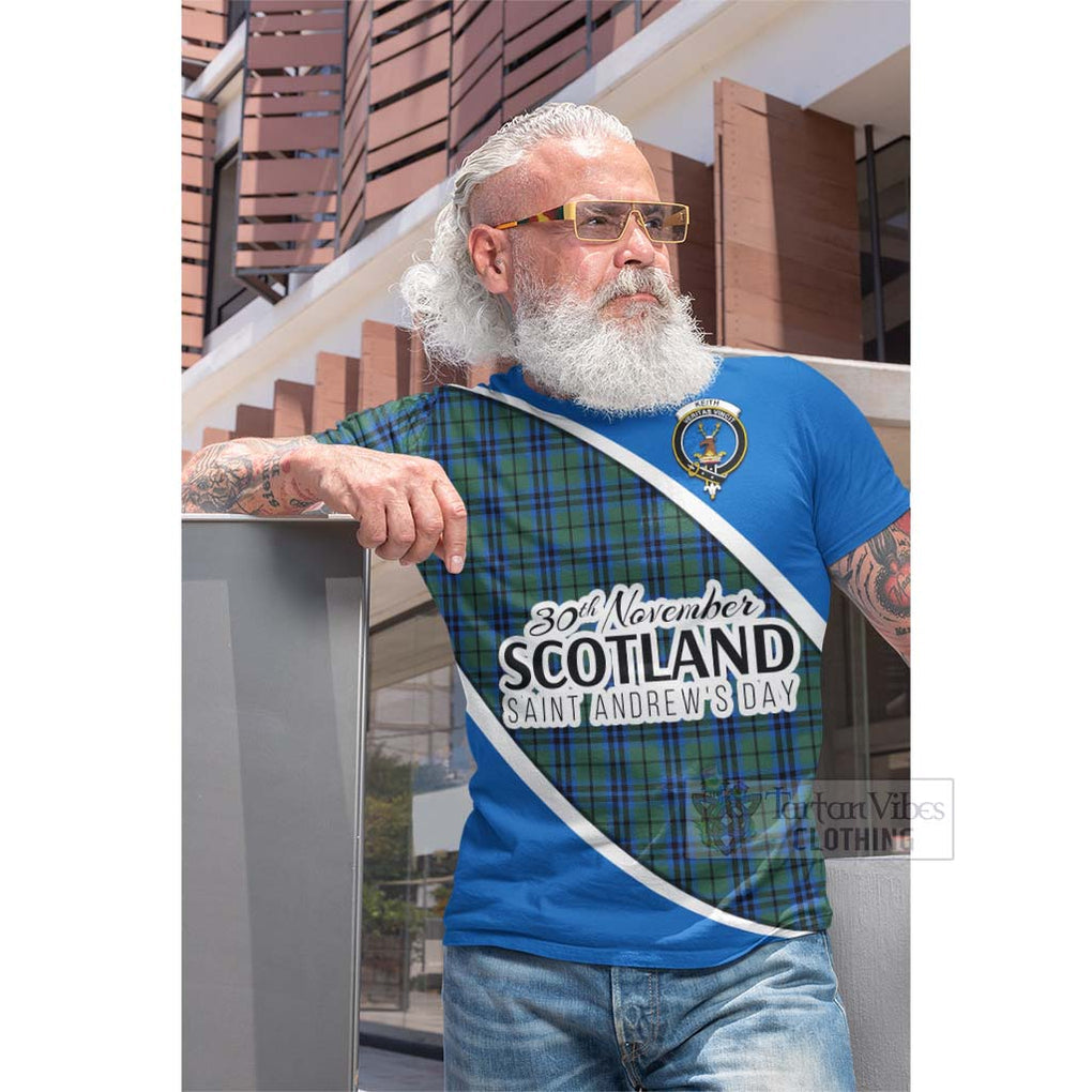 Tartan Vibes Clothing Keith Family Crest Tartan Cotton T-shirt Celebrate Saint Andrew's Day in Style