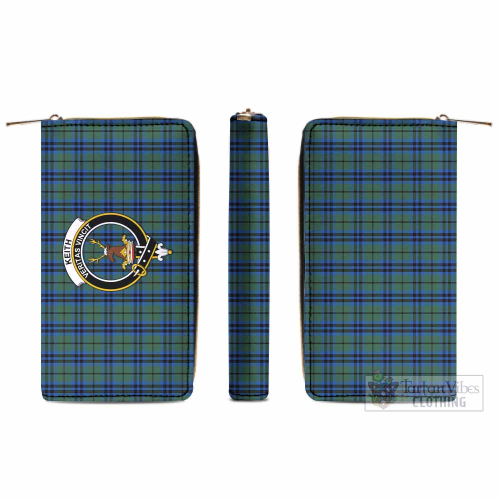 Keith Tartan Women's Leather Wallet with Family Crest - Tartan Vibes Clothing