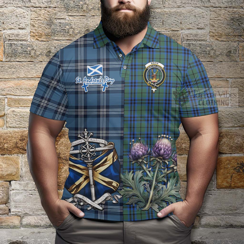 Tartan Vibes Clothing Keith Tartan Polo Shirt Happy St. Andrew's Day Half Tartan Style