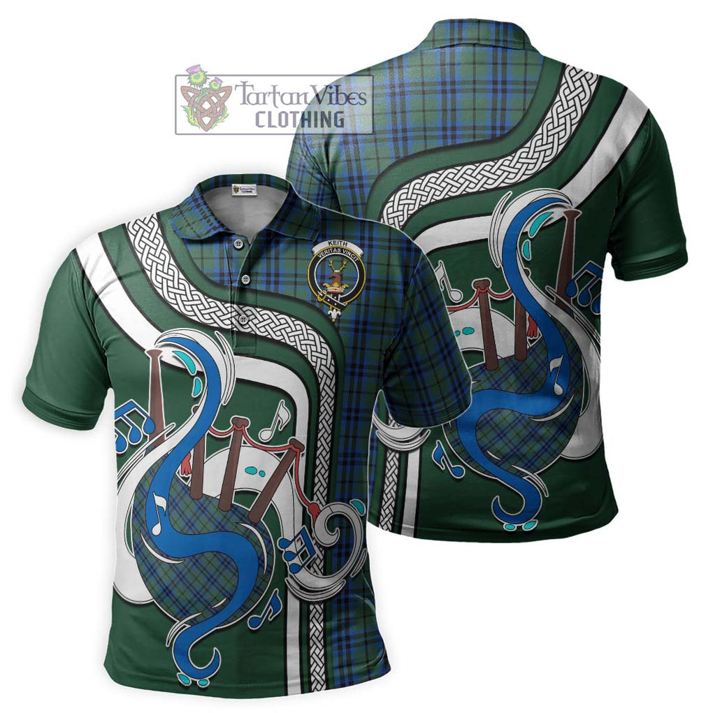 Tartan Vibes Clothing Keith Tartan Polo Shirt with Epic Bagpipe Style