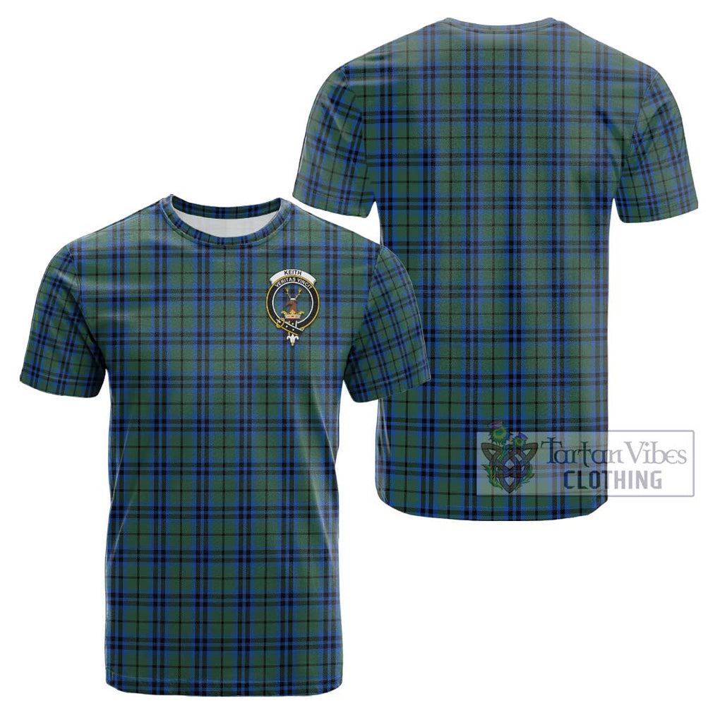 Keith Tartan Cotton T-Shirt with Family Crest Kid's Shirt - Tartanvibesclothing Shop