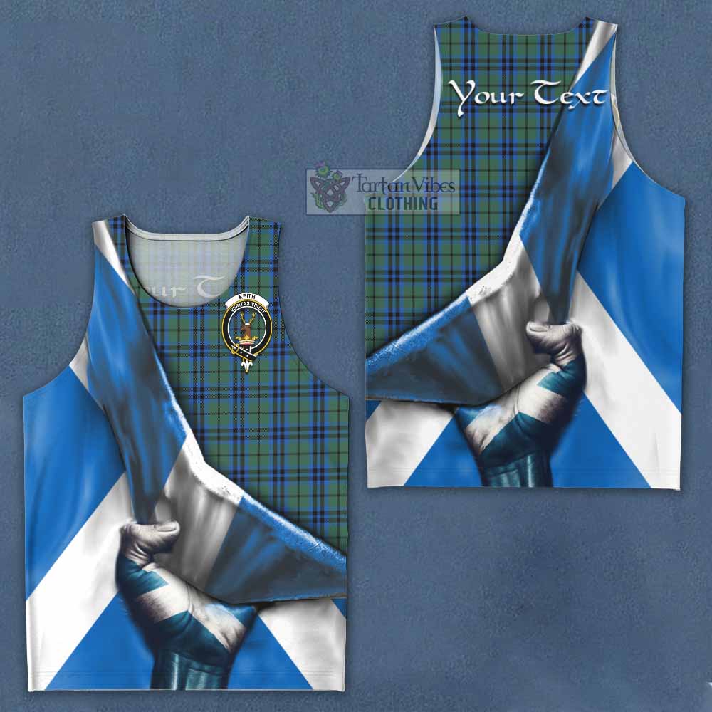 Tartan Vibes Clothing Keith Tartan Men's Tank Top with Family Crest Scotland Patriotic Style