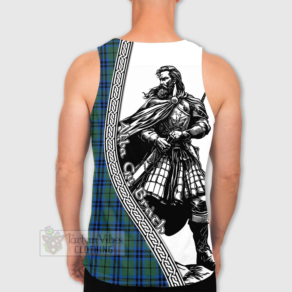 Tartan Vibes Clothing Keith Tartan Clan Crest Men's Tank Top with Highlander Warrior Celtic Style