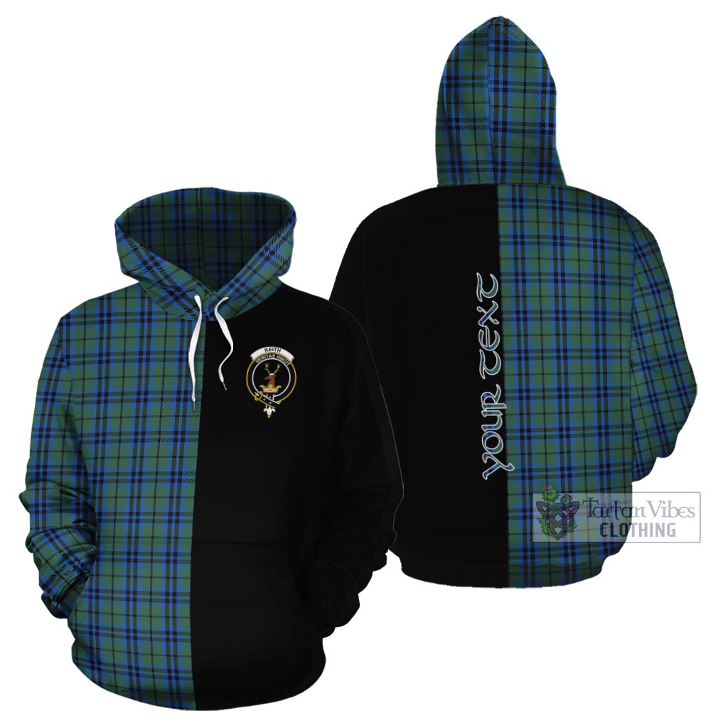 Tartan Vibes Clothing Keith Tartan Cotton Hoodie with Family Crest and Half Of Me Style