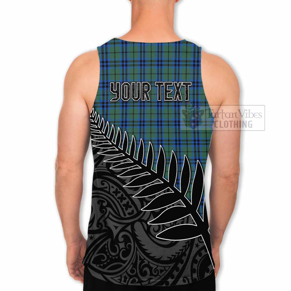 Tartan Vibes Clothing Keith Crest Tartan Men's Tank Top with New Zealand Silver Fern Half Style