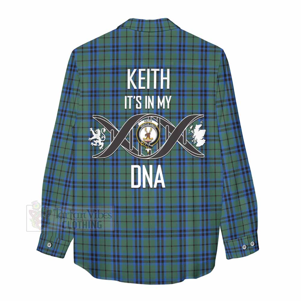 Tartan Vibes Clothing Keith Tartan Women's Casual Shirt with Family Crest DNA In Me Style