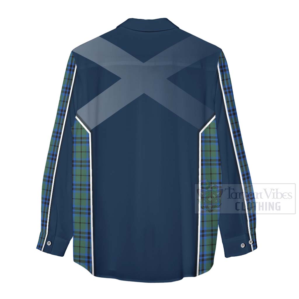 Tartan Vibes Clothing Keith Tartan Women's Casual Shirt with Family Crest and Scottish Thistle Vibes Sport Style