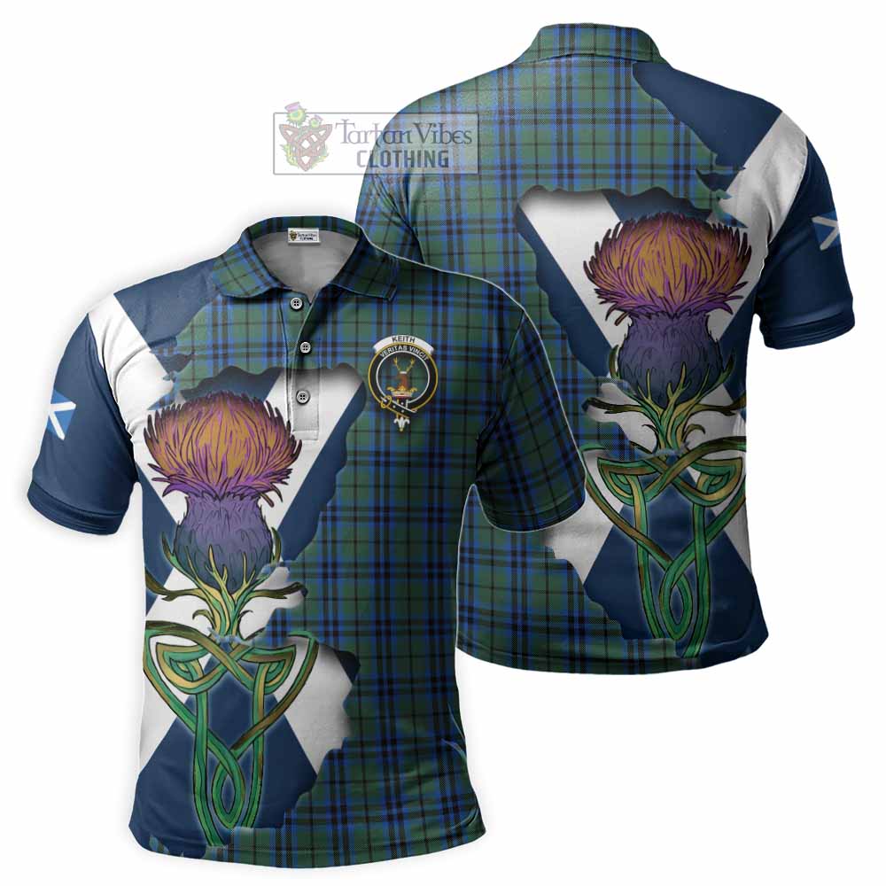 Keith Tartan Family Crest Polo Shirt Scottish Thistle Celtic Inspired - Tartan Vibes Clothing