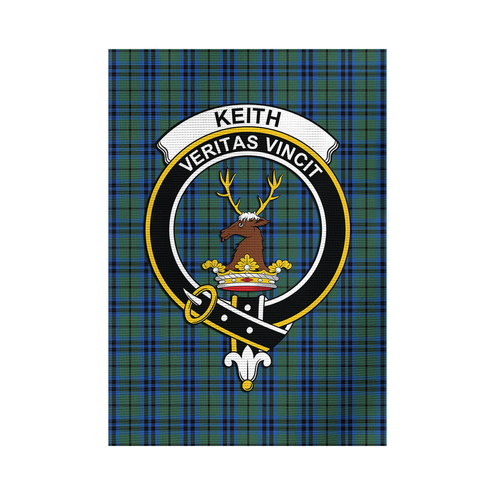 Keith Tartan Garden Flag with Family Crest - Tartan Vibes Clothing
