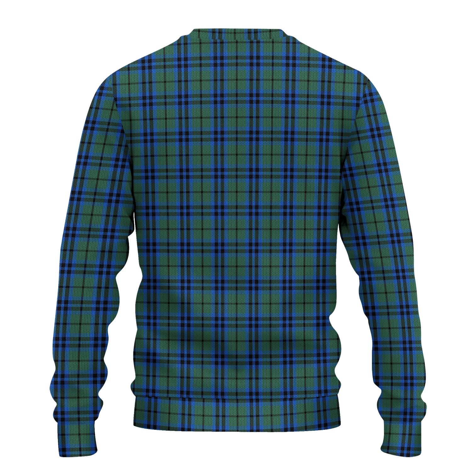 Keith Tartan Knitted Sweater with Family Crest - Tartanvibesclothing