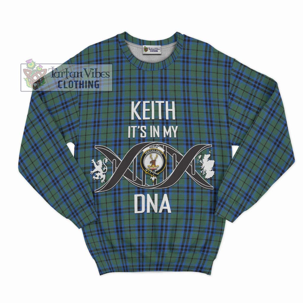 Keith Tartan Sweatshirt with Family Crest DNA In Me Style - Tartanvibesclothing Shop