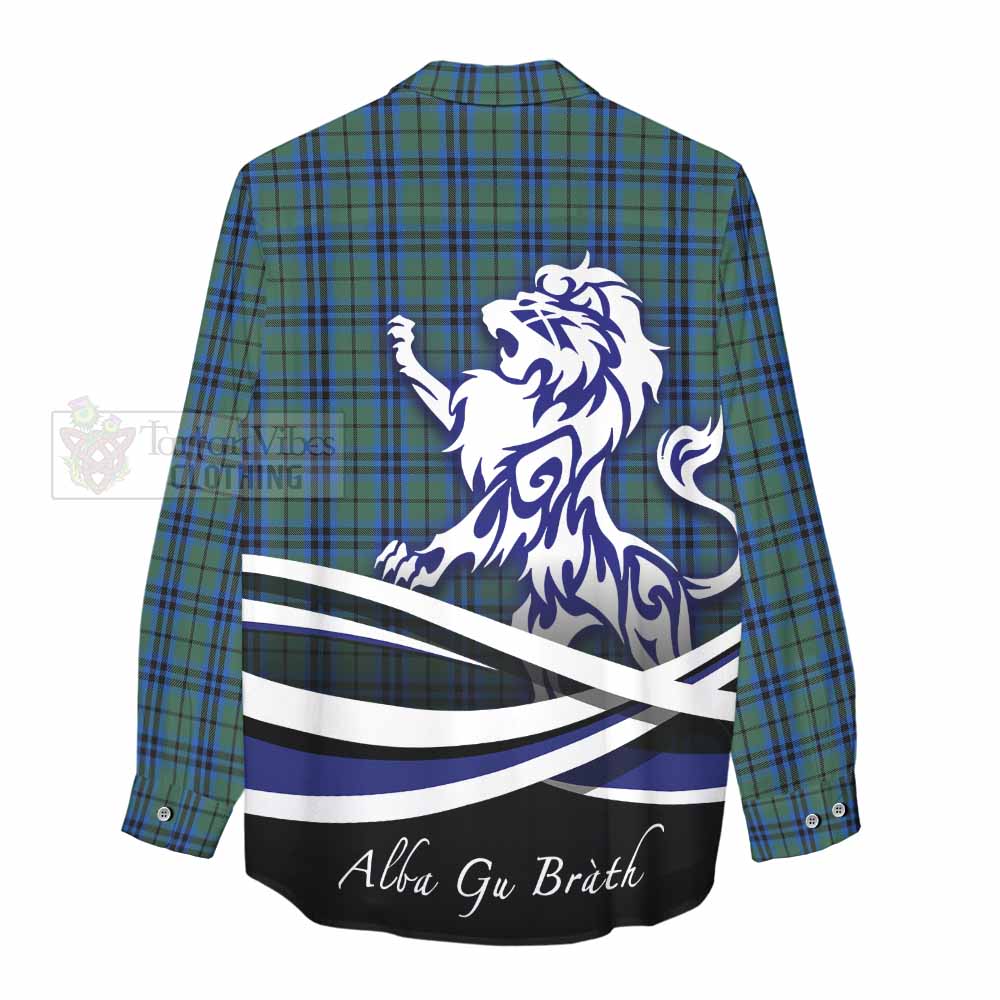 Tartan Vibes Clothing Keith Tartan Women's Casual Shirt with Alba Gu Brath Regal Lion Emblem