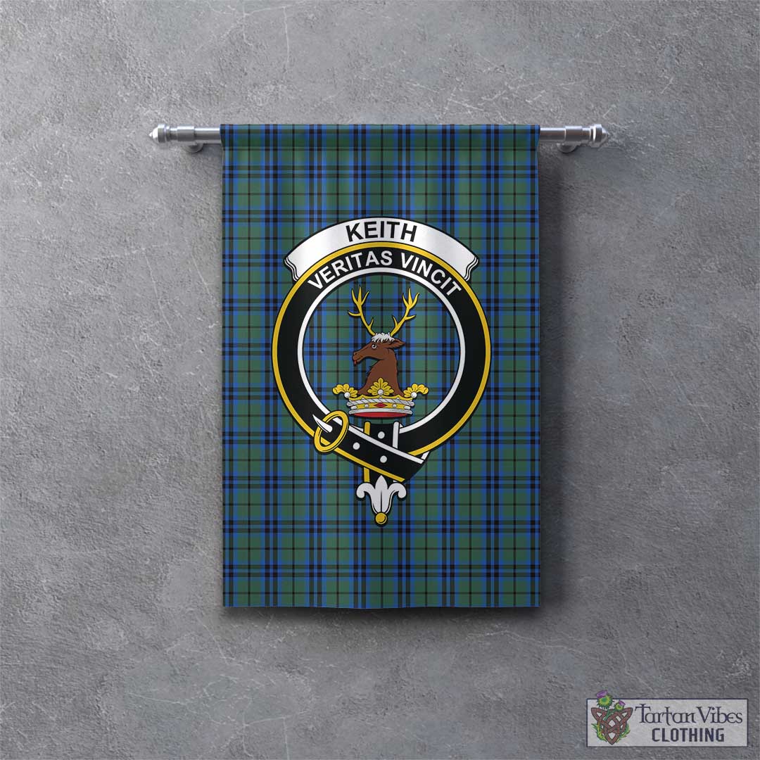 Tartan Vibes Clothing Keith Tartan Gonfalon, Tartan Banner with Family Crest