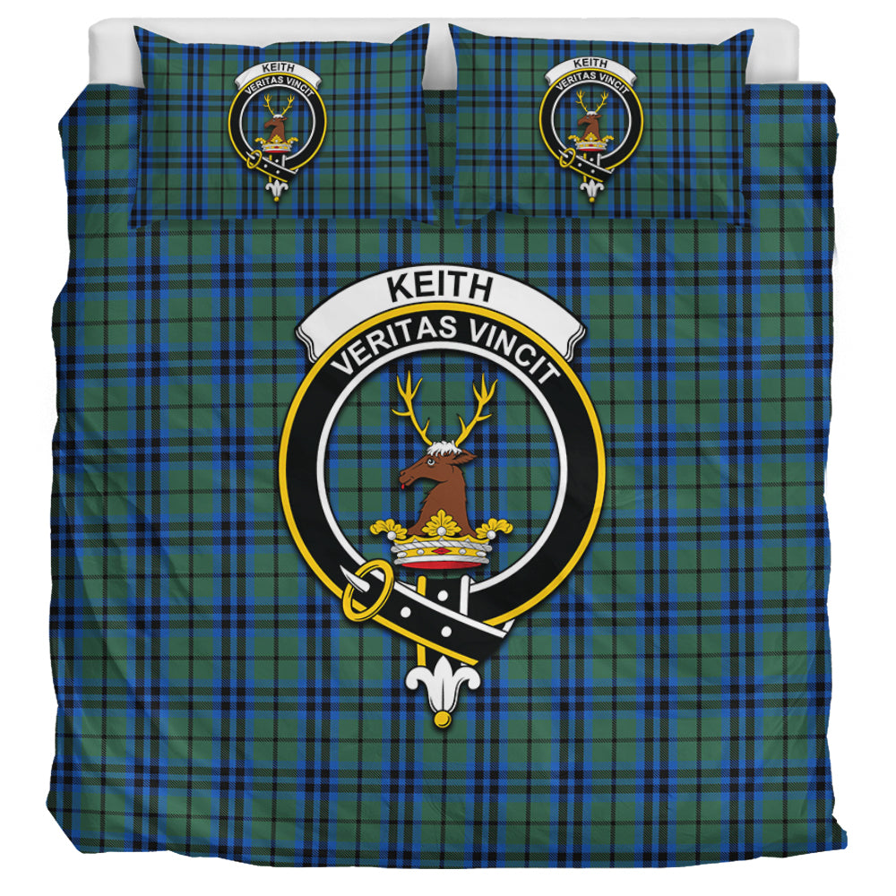 Keith Tartan Bedding Set with Family Crest UK Bedding Set UK Super King 104*94 inch - Tartan Vibes Clothing