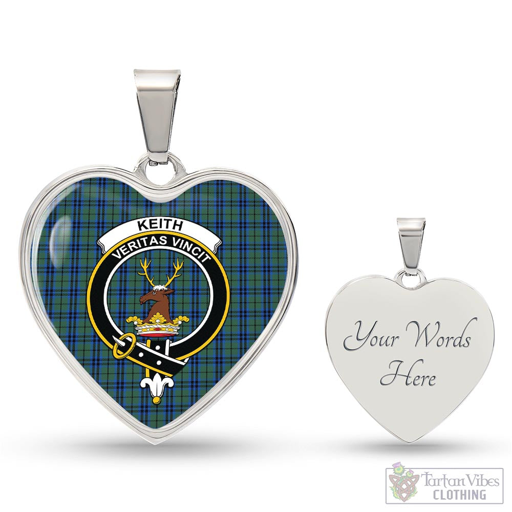 Tartan Vibes Clothing Keith Tartan Heart Necklace with Family Crest