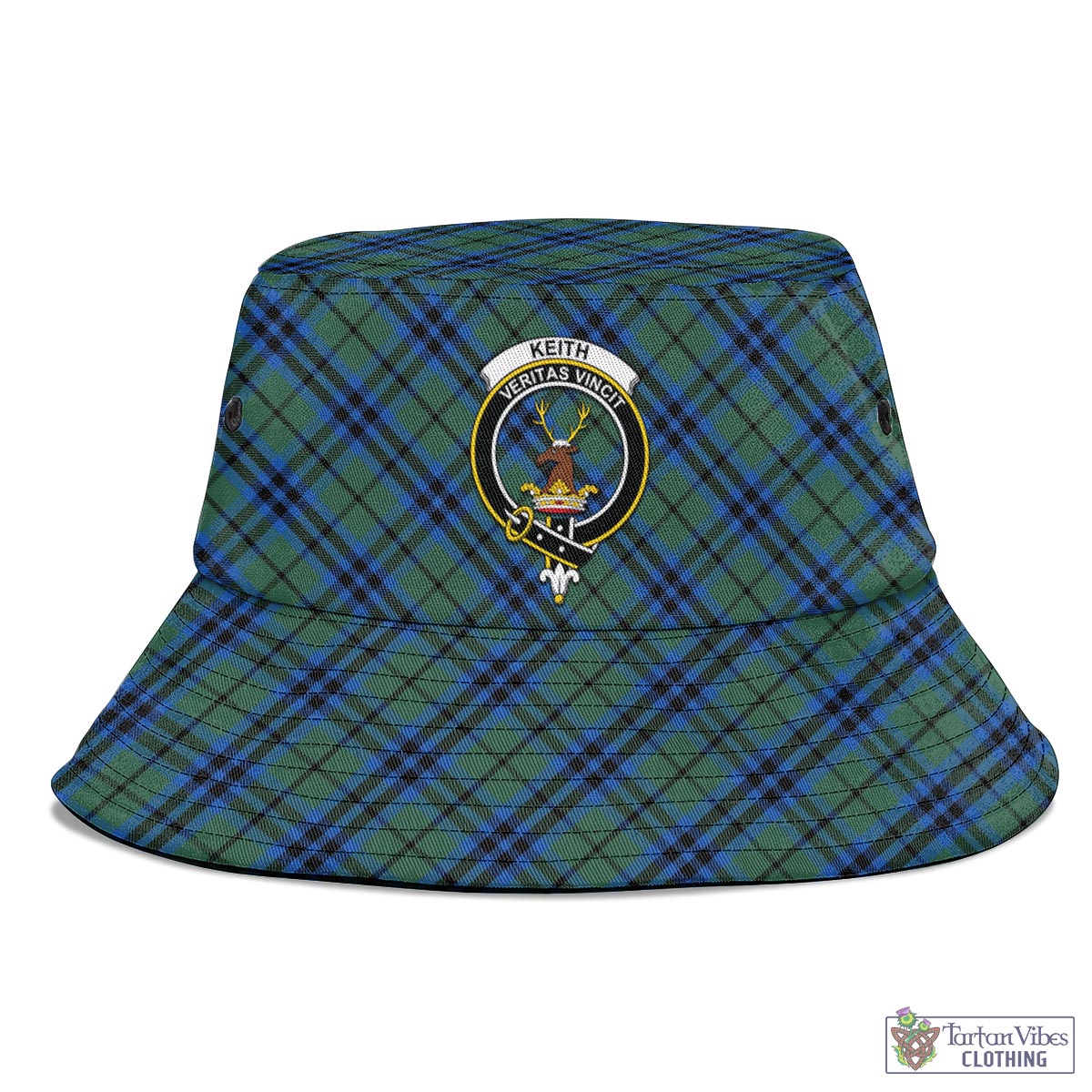 Tartan Vibes Clothing Keith Tartan Bucket Hat with Family Crest