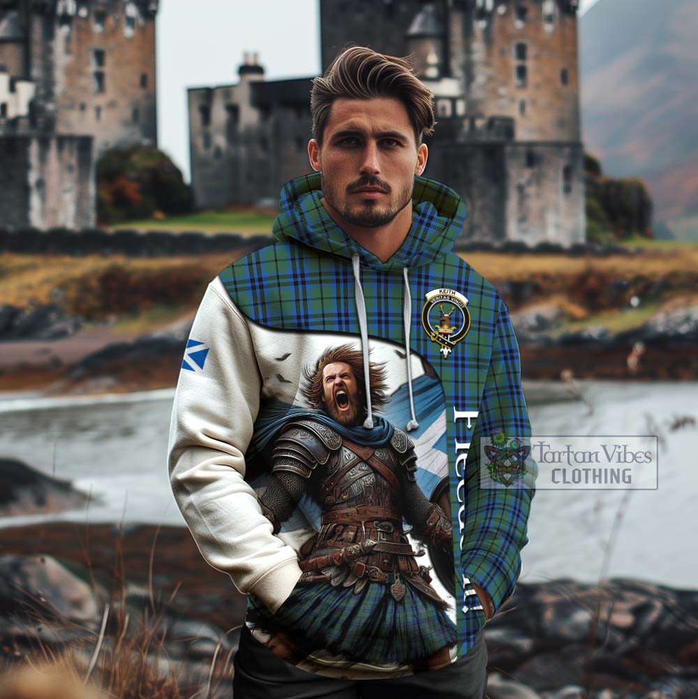 Tartan Vibes Clothing Keith Crest Tartan Cotton Hoodie Inspired by the Freedom of Scottish Warrior