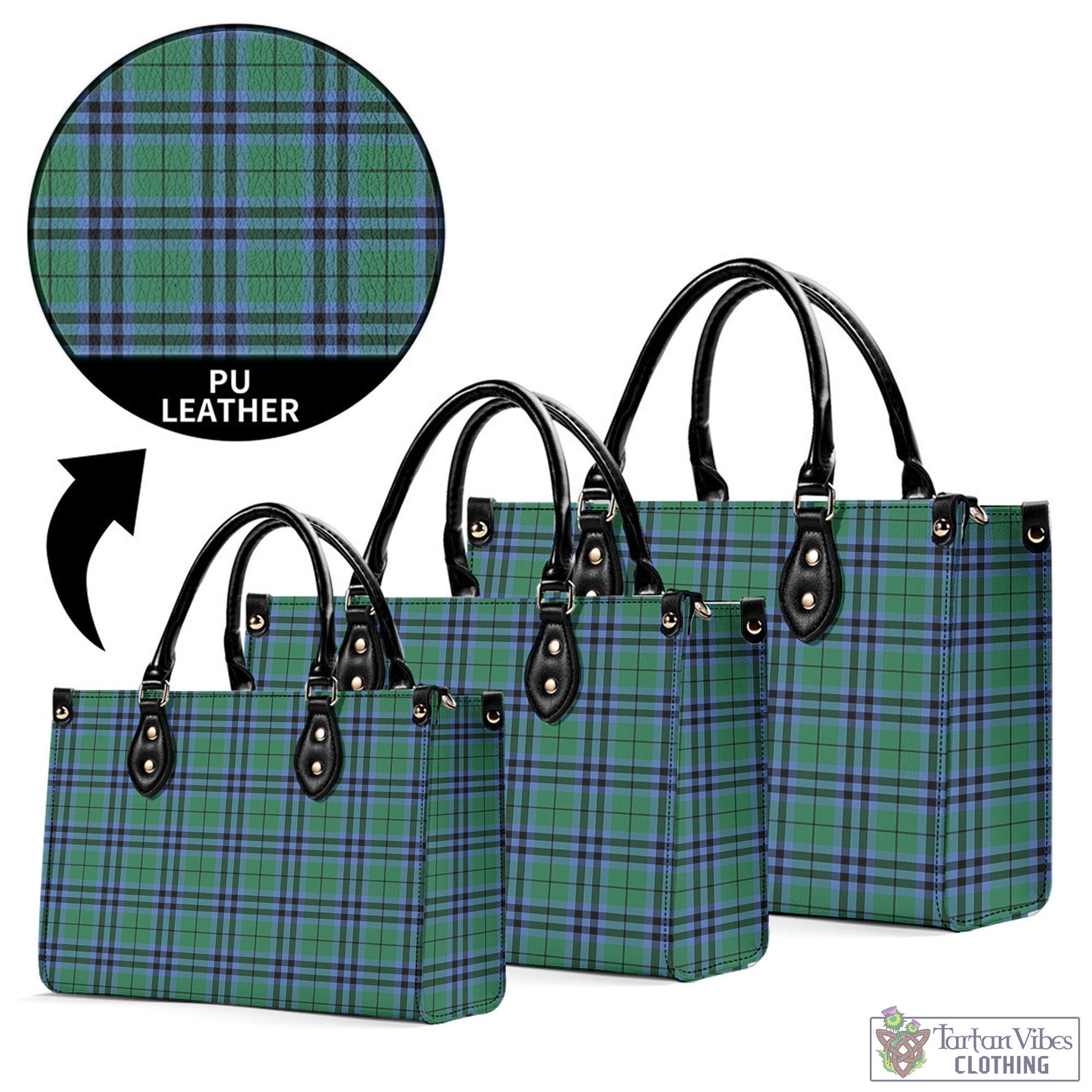 Tartan Vibes Clothing Keith Ancient Tartan Luxury Leather Handbags