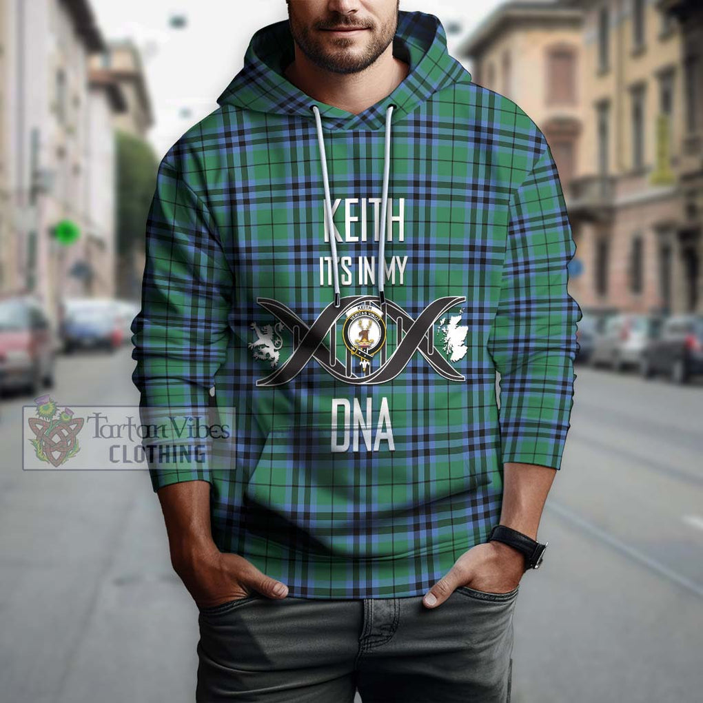 Keith Ancient Tartan Hoodie with Family Crest DNA In Me Style Pullover Hoodie - Tartanvibesclothing Shop