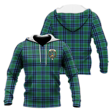 Keith Ancient Tartan Knitted Hoodie with Family Crest