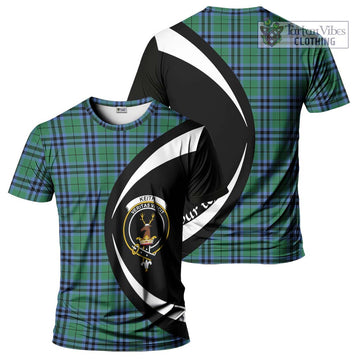 Keith Ancient Tartan T-Shirt with Family Crest Circle Style