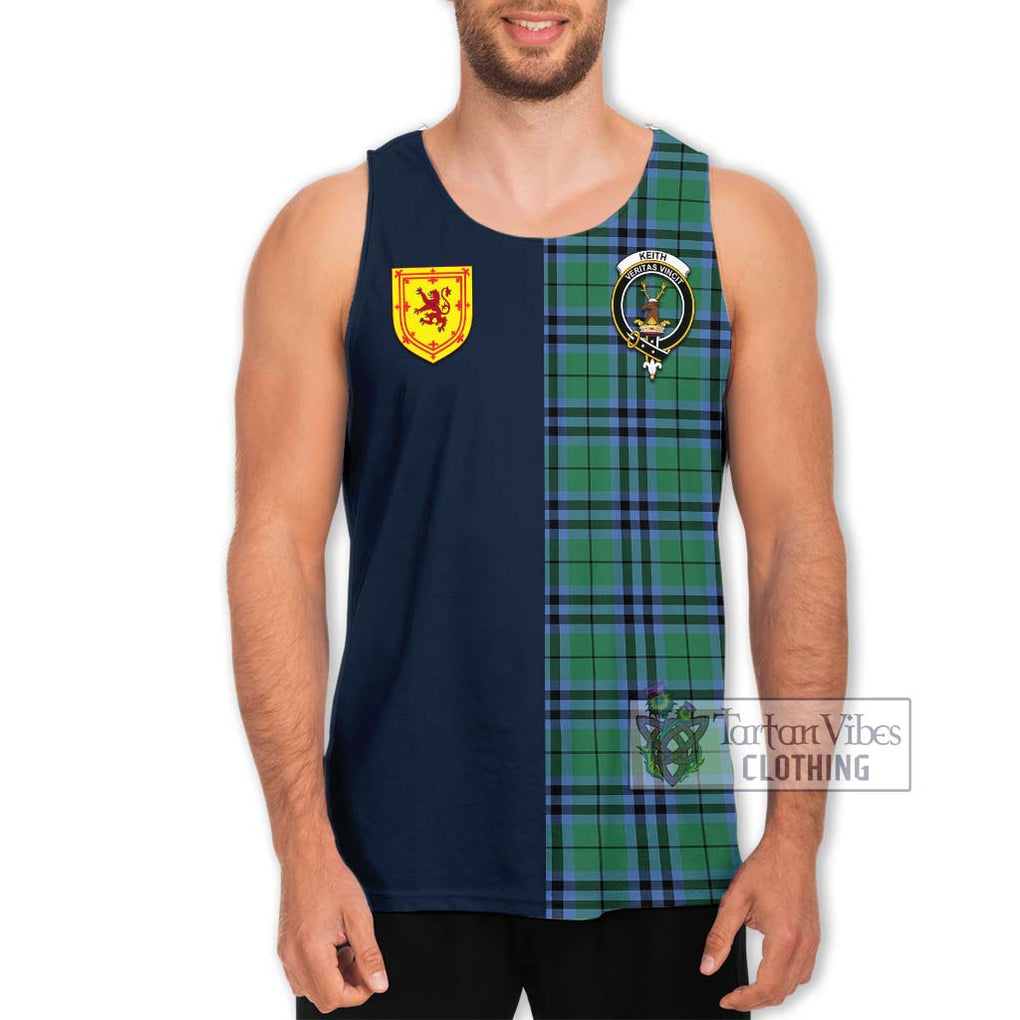 Tartan Vibes Clothing Keith Ancient Tartan Men's Tank Top with Scottish Lion Royal Arm Half Style