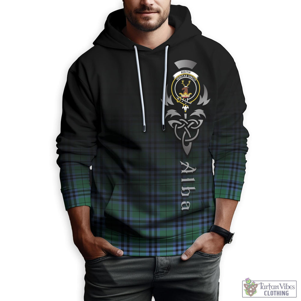 Tartan Vibes Clothing Keith Ancient Tartan Hoodie Featuring Alba Gu Brath Family Crest Celtic Inspired