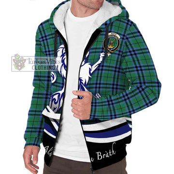 Keith Ancient Tartan Sherpa Hoodie with Alba Gu Brath Regal Lion Emblem