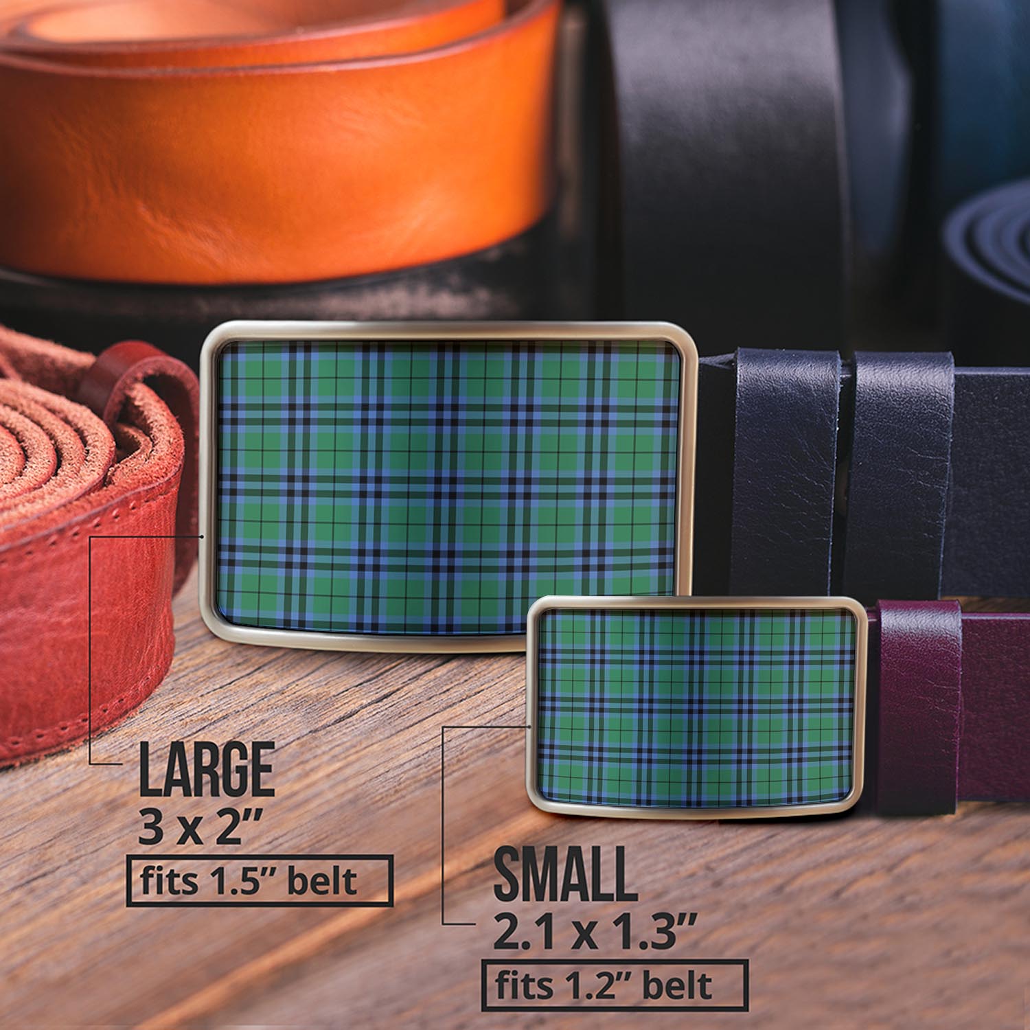 Keith Ancient Tartan Belt Buckles - Tartan Vibes Clothing