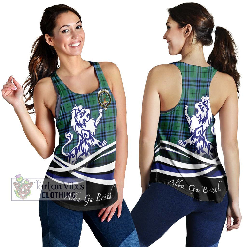 Keith Ancient Tartan Women's Racerback Tanks with Alba Gu Brath Regal Lion Emblem 4XL - Tartanvibesclothing Shop