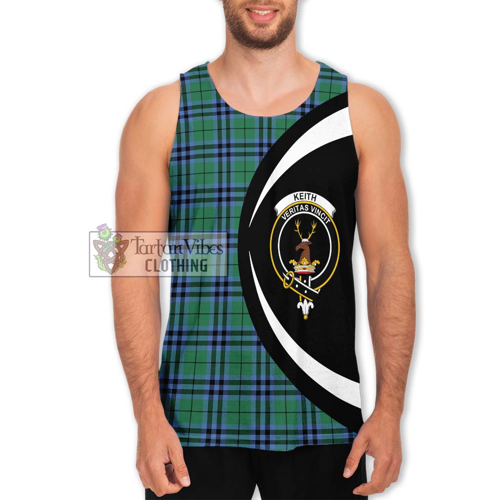 Keith Ancient Tartan Men's Tank Top with Family Crest Circle Style Men - Tartan Vibes Clothing