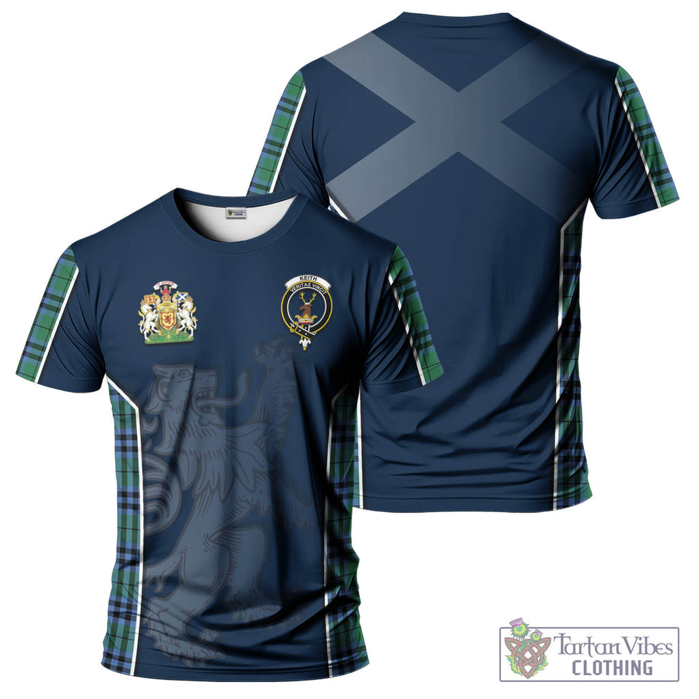 Tartan Vibes Clothing Keith Ancient Tartan T-Shirt with Family Crest and Lion Rampant Vibes Sport Style