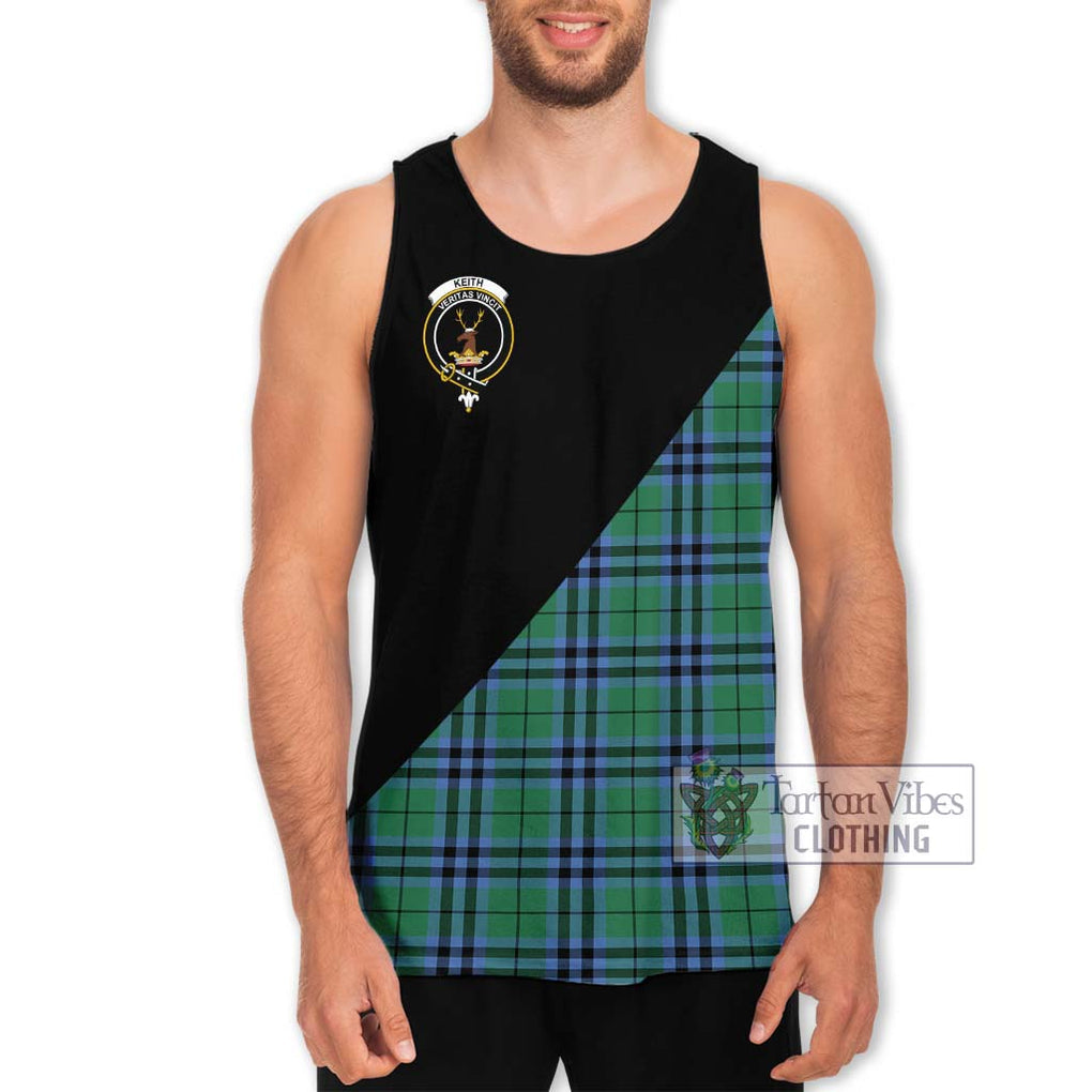 Keith Ancient Tartan Men's Tank Top with Family Crest and Military Logo Style Men - Tartanvibesclothing Shop